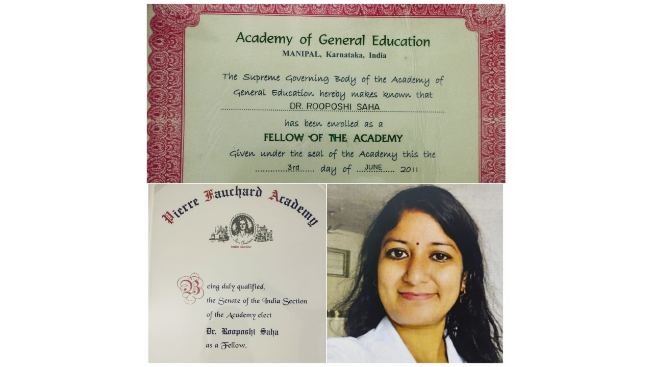 Pierre Fauchard Academy and Acadmey of general Education, Manipal by Dr. Rooposhi Saha
